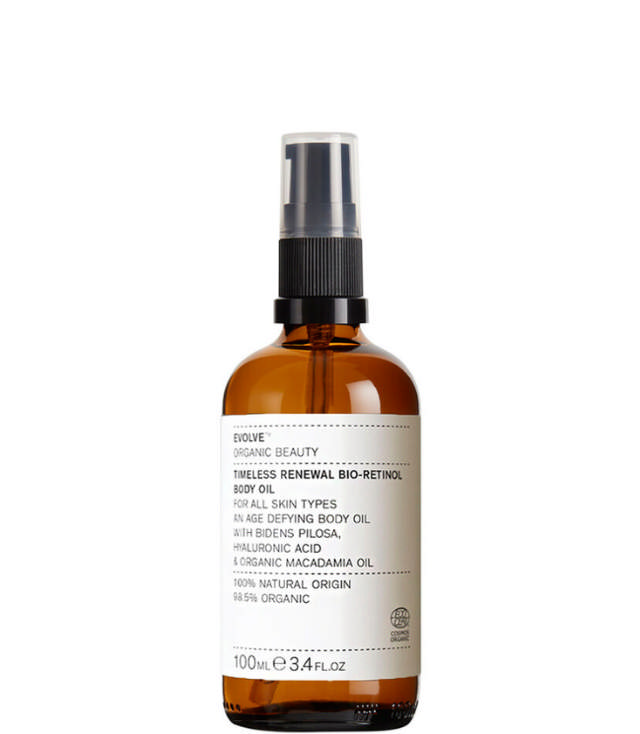 Evolve Organic Beauty Timeless Renewal Bio Retinol Body Oil, 100 ml.