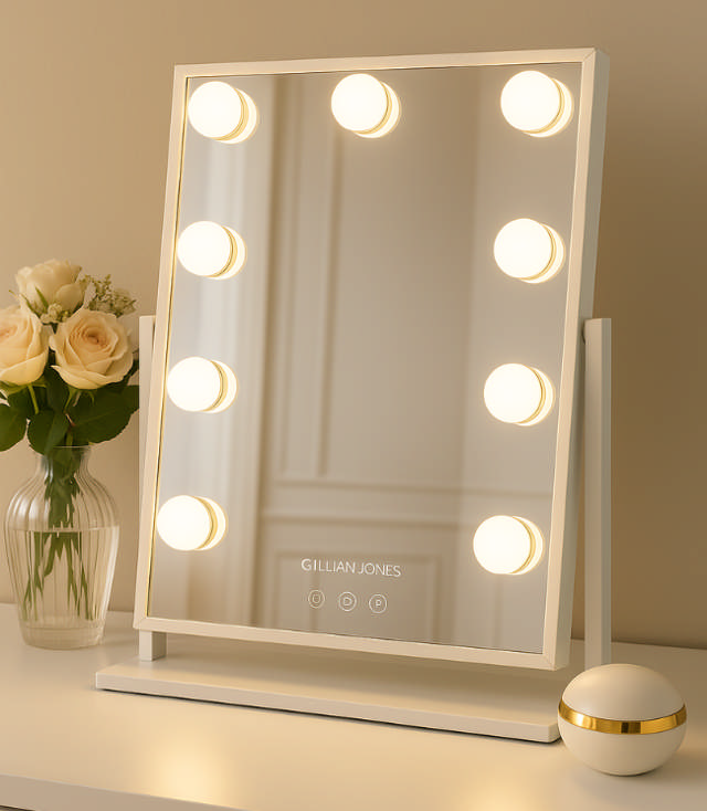 Gillian Jones Makeup Artist Mirror Mini - Hvid