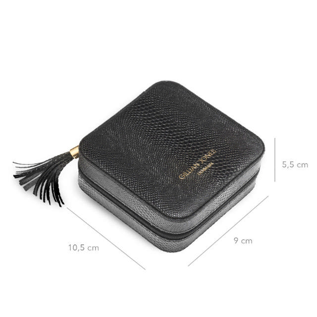 Gillian Jones Kvadratisk Smykkeskrin Vegan - Sort