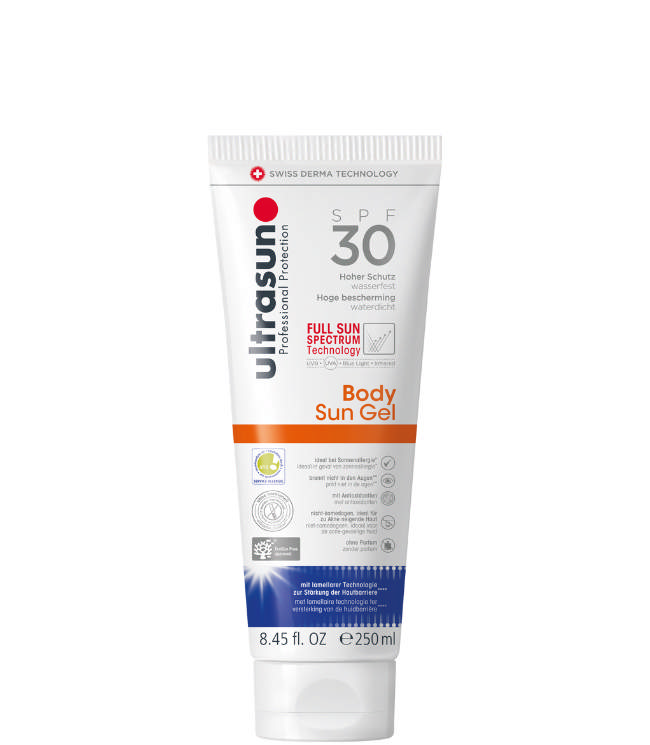 Ultrasun Body Sun Gel SPF30, 250 ml.
